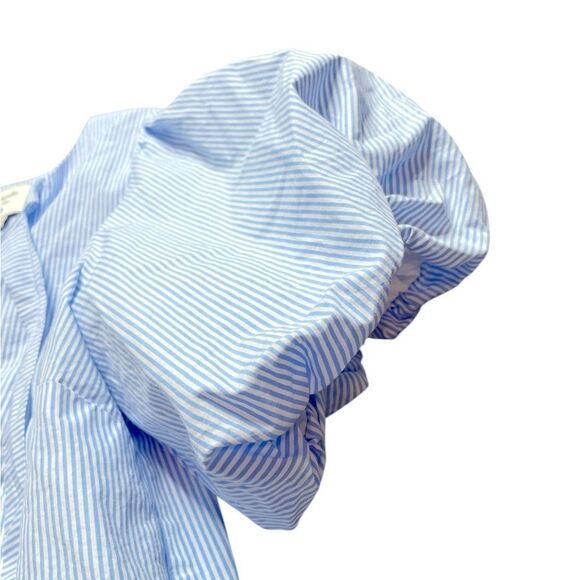 NWOT KATE SPADE X TARGET Blue and White Striped Puff Sleeve Blouse Size Small - Picture 5 of 7